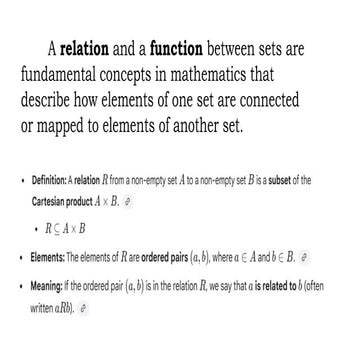 Relation and Function of Sets and talks about cardinality of sets | PPTX