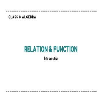 Relation & Function Math Algebra Presentation in Blue White Simple ...