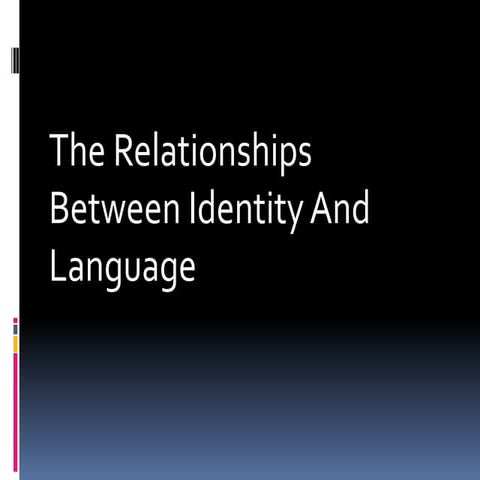 Relation of identity and language 