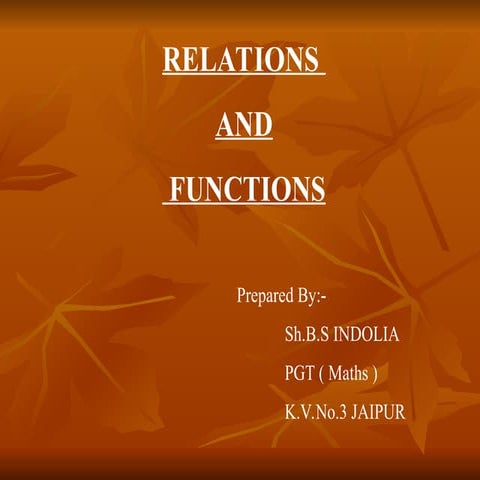 Relations and function class xii copy | PPTX