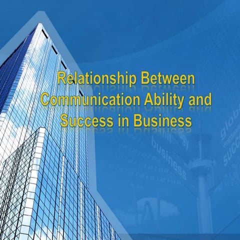 Relationship between communication ability and success in business