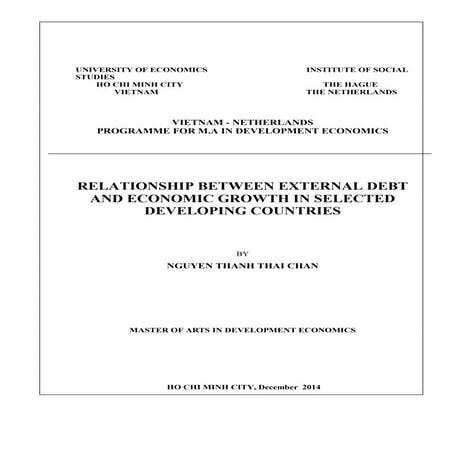 Relationship between external debt and economic growth in selected ...