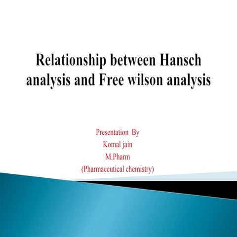 Relationship between hansch analysis and free wilson analysis