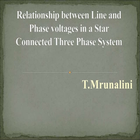 Relationship between line and phase voltages 