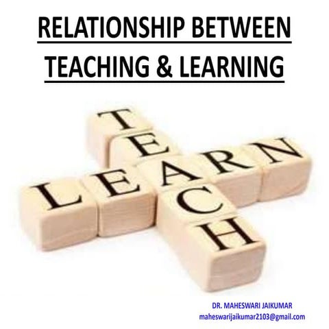 RELATIONSHIP BETWEEN TEACHING & LEARNING