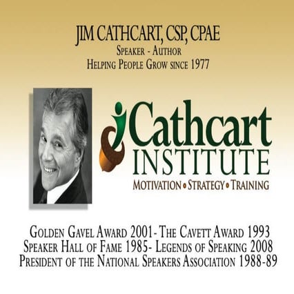 Sample Slides for Jim Cathcart "Relationship Intelligence®"