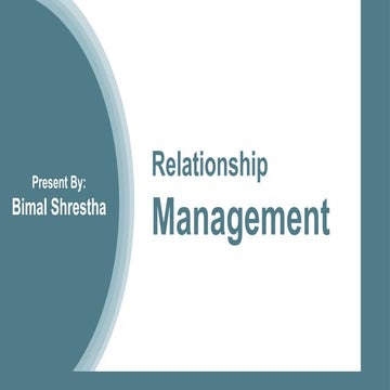 Relationship Management Presentation, MBA | PPTX