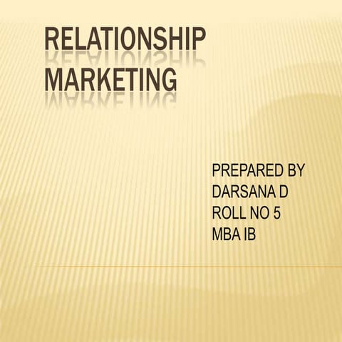 Relationship  marketing