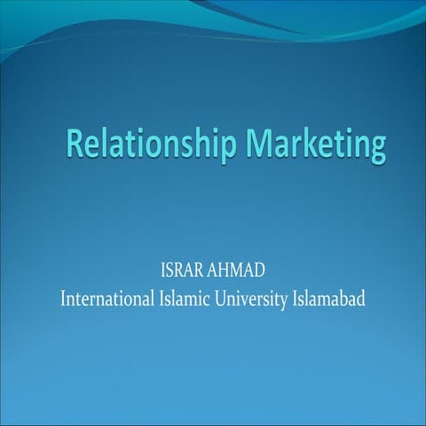 Relationship marketing presentation