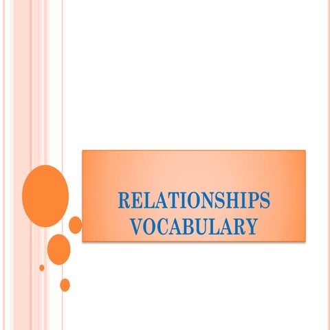 Relationships vocabulary