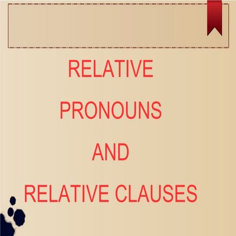 Relative clauses
