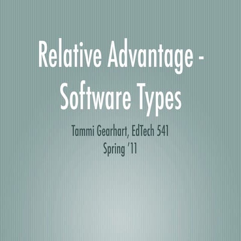 Relative advantage and software