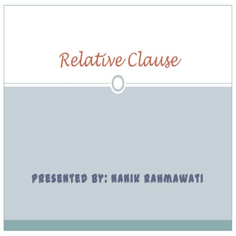 Relative clause