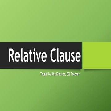 Relative clause