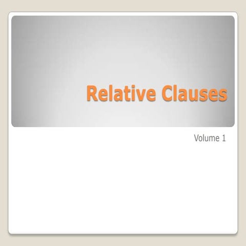 Relative Clauses