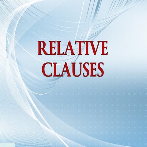 Relative clauses