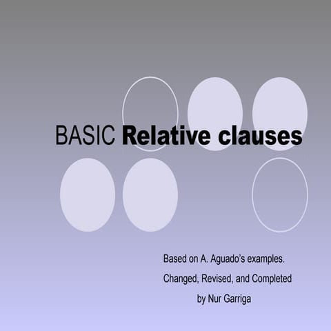Relative clauses