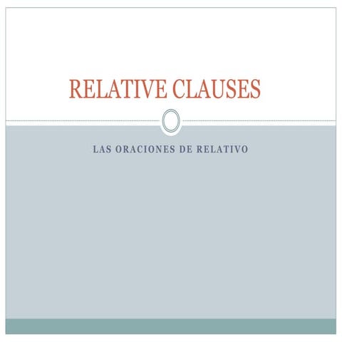 Relative clauses