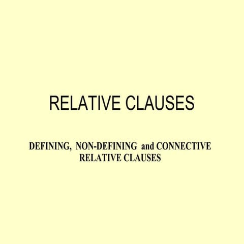 Relative clauses