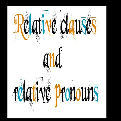 Relative clauses