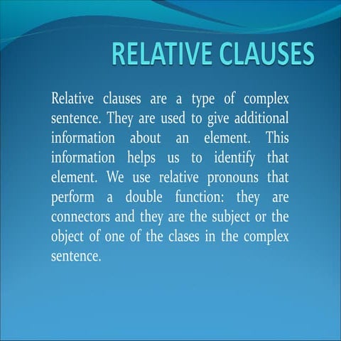 Relative clauses