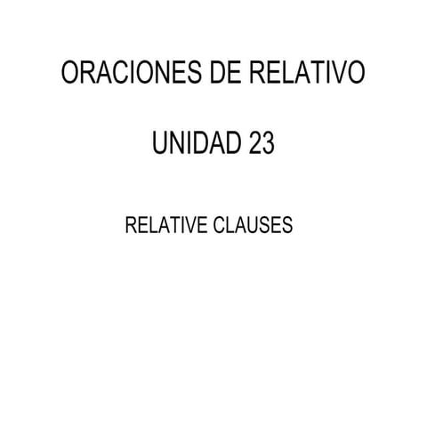 Relative clauses