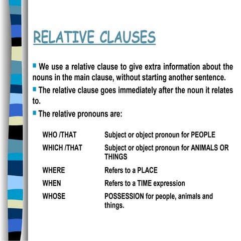 Relative clauses
