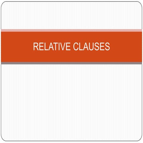 Relative clauses
