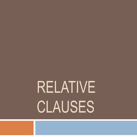 Relative clauses