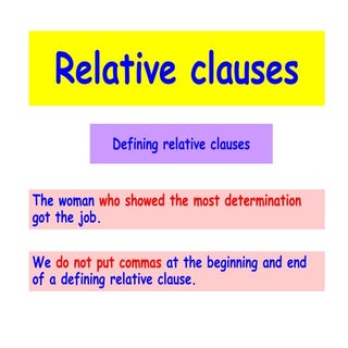 Relative clauses