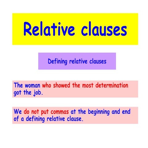 Relative clauses
