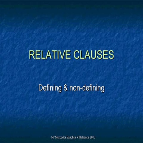 Relative clauses