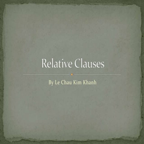 Relative clauses