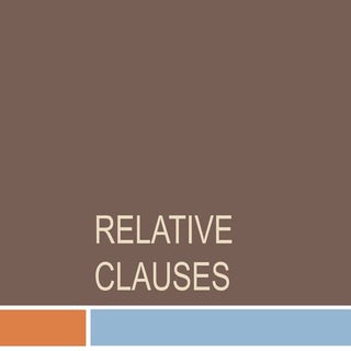 Relative clauses 