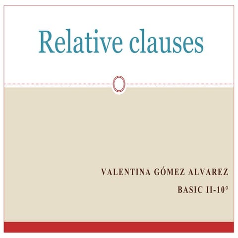 Relative clauses