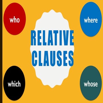 HOW TO LEARN RELATIVE CLAUSES IN ENGLISH