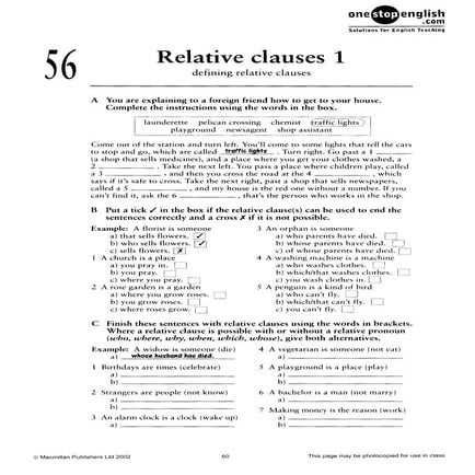 Relative clauses   review exercises 1