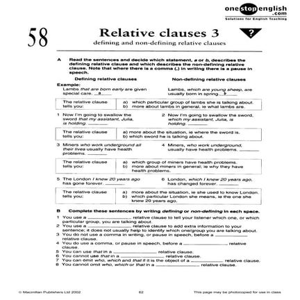 Relative clauses   review exercises 3