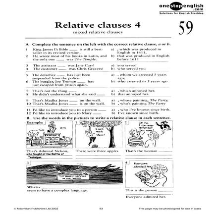 Relative clauses   review exercises 4