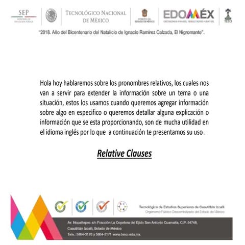 Relative clauses level 7