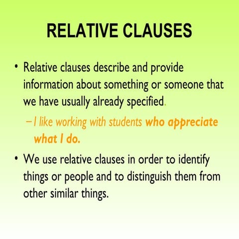 Relative clauses ppt