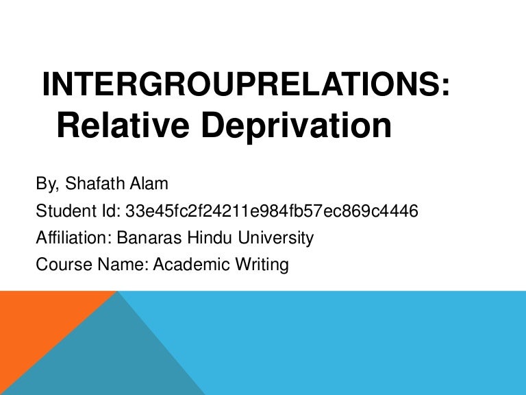 Relative deprivation