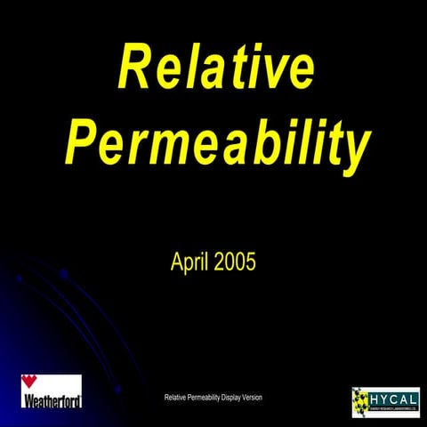 Relative permeability presentation