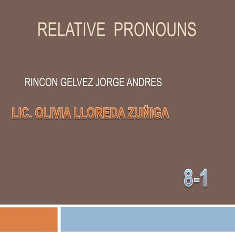Relative  pronouns