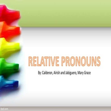 Relative pronouns