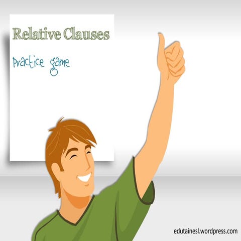 Relative Pronouns Game With Instructions