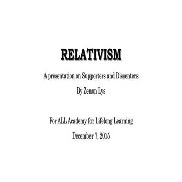Relativism