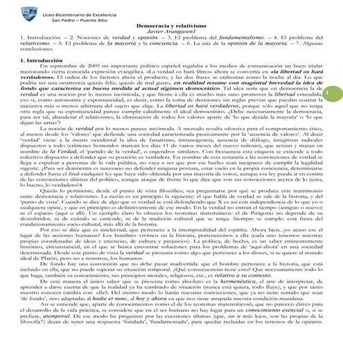 Relativismo aranguren mpm