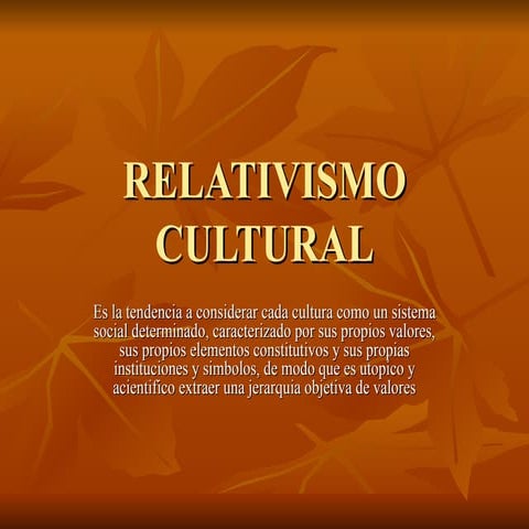 Relativismo cultural