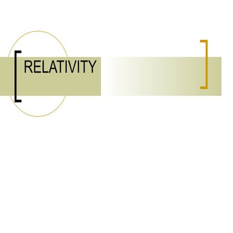 Relativity in a nutshell